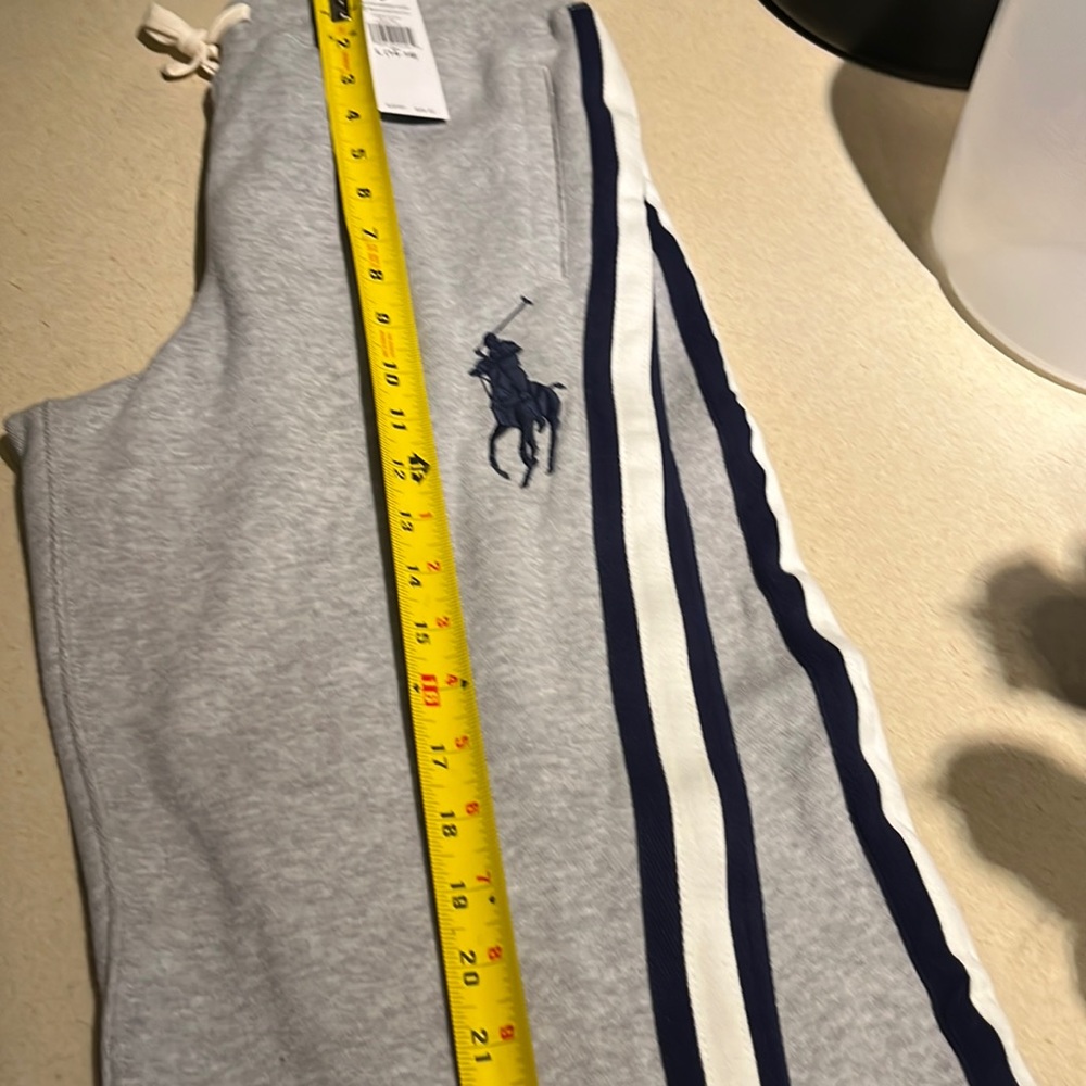 Large 14-16 boys Polo draw string sweats. Two side pockets. No back pockets.